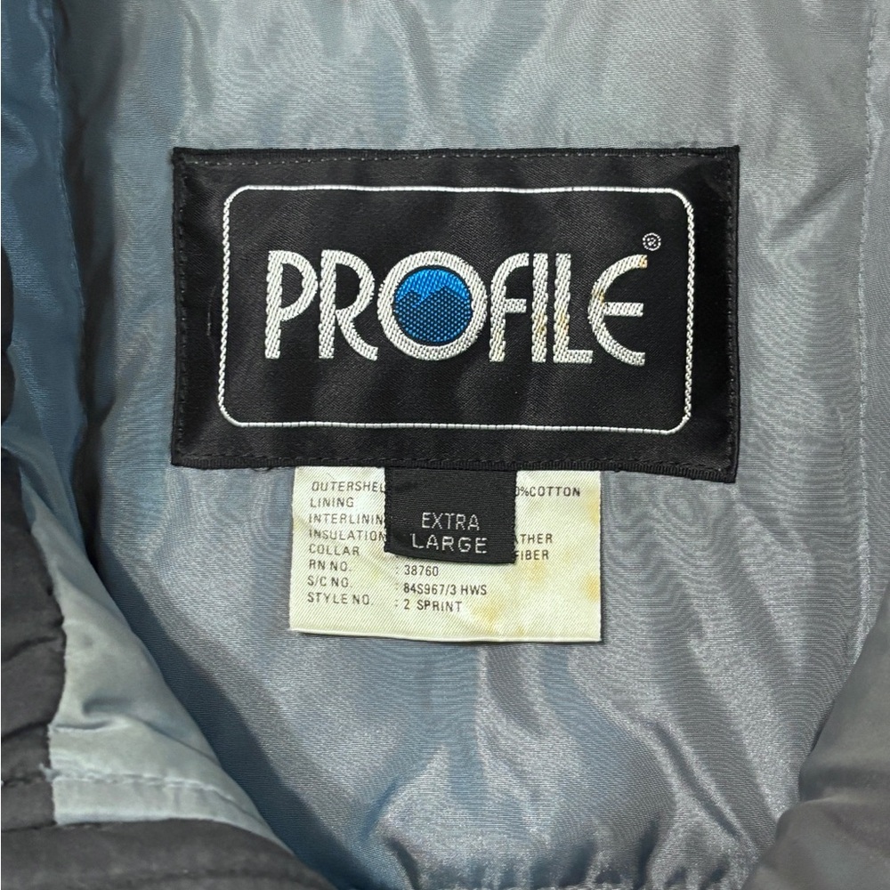 PROFILE Color Block Down Filled Puffer Ski Jacket VINTAGE - Picture 5 of 7